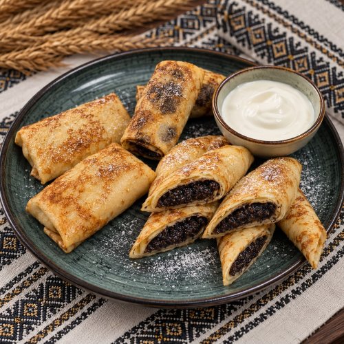 Nalysnyky – Pfannkuchen mit Mohnfüllung